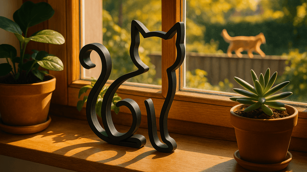 Minimalistisch kattenbeeldje: stijlvolle eyecatcher voor elk interieur