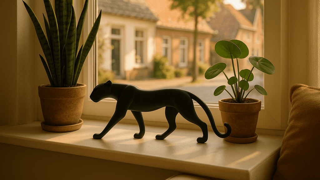 Minimalistisch panterbeeldje: de kracht van eenvoud in uw interieur