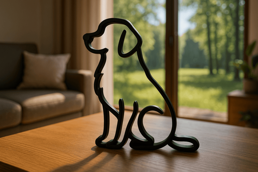 Minimalistische dierenbeeldjes: een ode aan de Golden Retriever