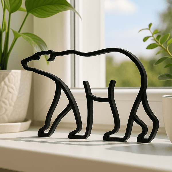 IJsbeer silhouet decoratie - 3dbende