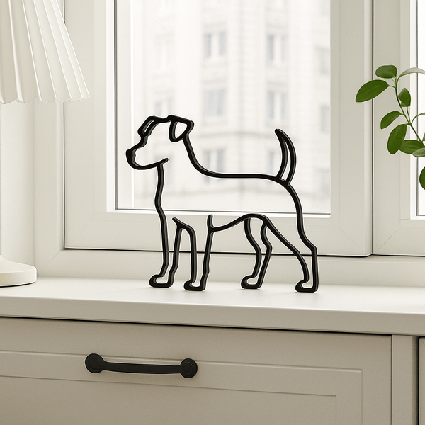 Jack Russell decoratie - 3dbende