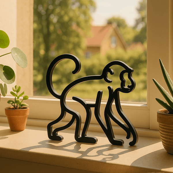 Minimalistisch Aapje Beeldje - 3dbende