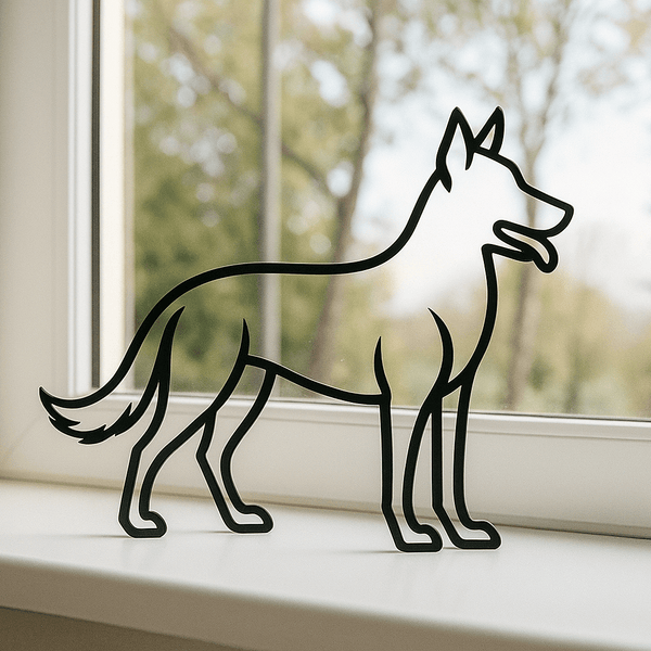 Minimalistisch Mechelse Herder Beeldje - 3dbende