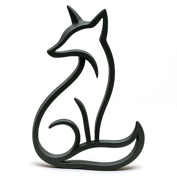 Minimalistisch Vos Beeldje - 3dbende