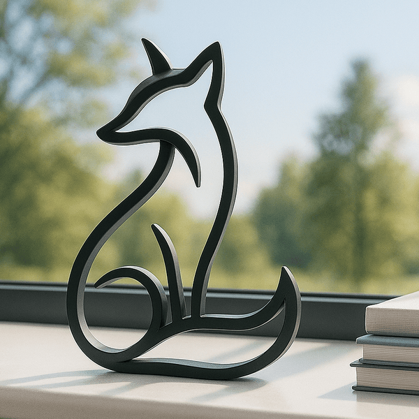 Minimalistisch Vos Beeldje - 3dbende