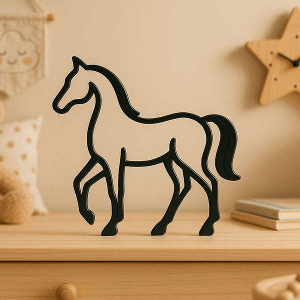 Minimalistische paard decoratie - 3dbende