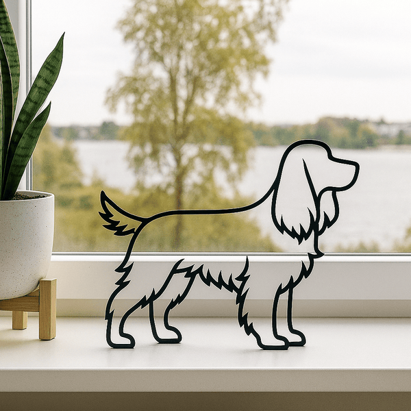 Minimalistische staande Cocker Spaniel - 3dbende