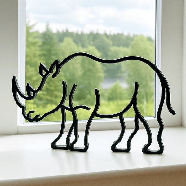 Neushoorn decoratie – kracht in eenvoud - 3dbende