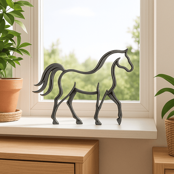 Paard Decoratie – Minimalistisch Silhouet - 3dbende
