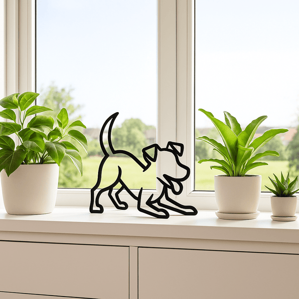 Speelse Jack Russell decoratie - 3dbende