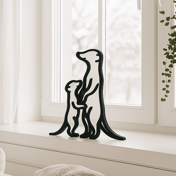 Stokstaartjes decoratie - 3dbende