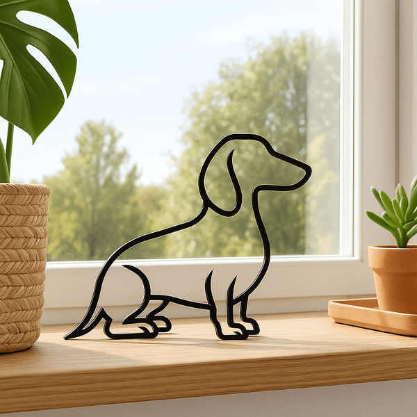 Teckel Decoratie - Hondenliefhebbers Cadeau - 3dbende