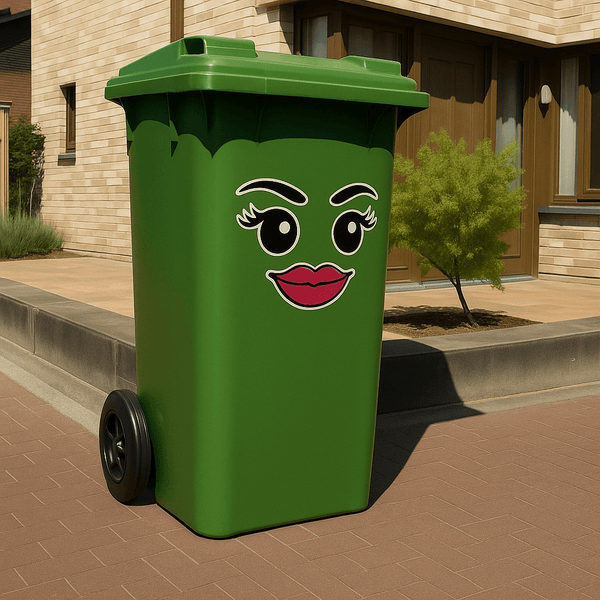 Vrolijk Gezicht Sticker – Rode Lippen & Ogen - 3dbende