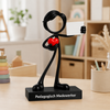 Stickyman Pedagogisch Medewerker met rood hart en persoonlijk bordje