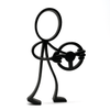 Autorijder Decoratie – Stickyman met Stuur - 3dbende