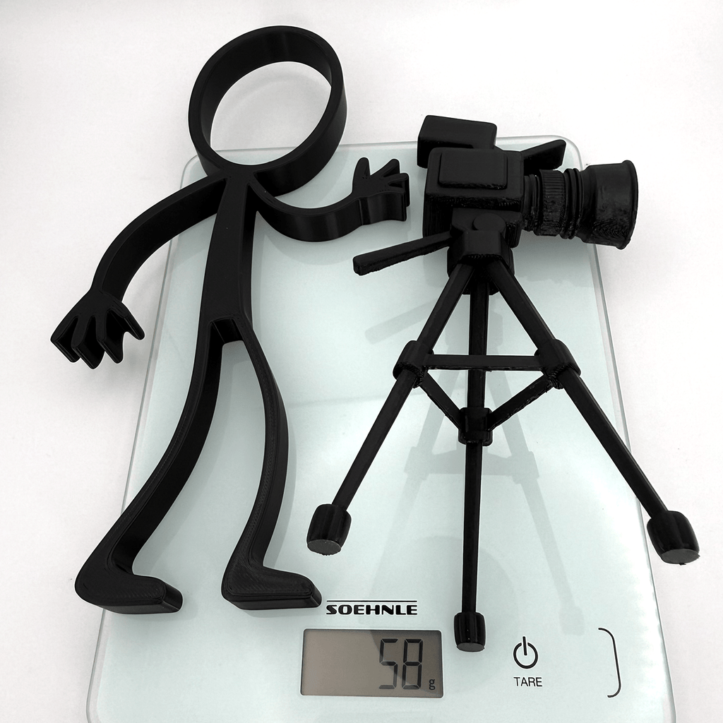 Content Creator Decoratie – Stickyman met Camera - 3dbende