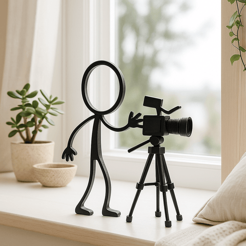 Content Creator Decoratie – Stickyman met Camera