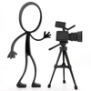 Content Creator Decoratie – Stickyman met Camera - 3dbende