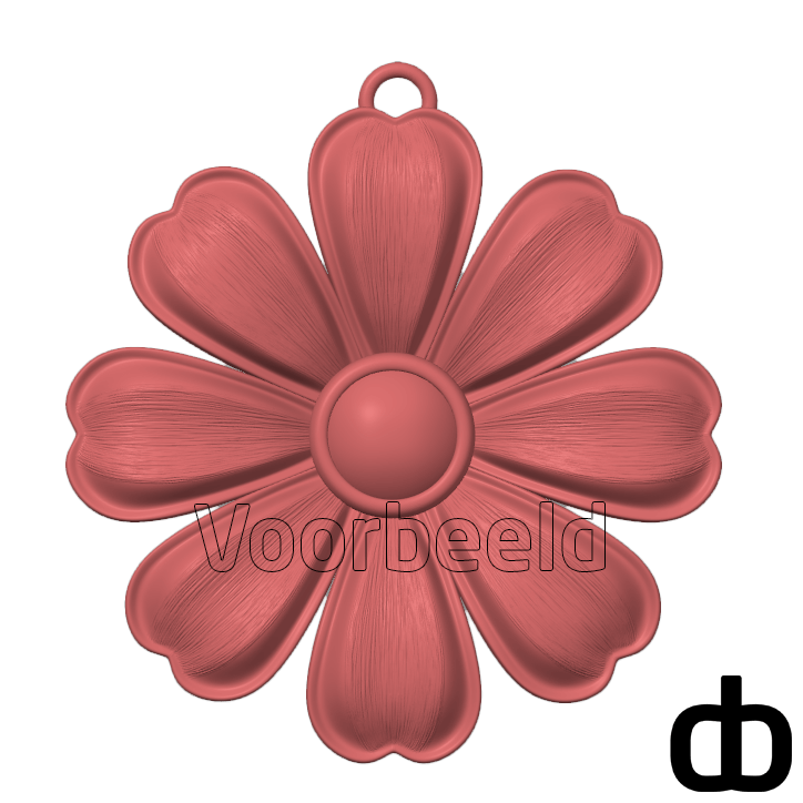 Decoratieve bloem 4 cm - 3dbende