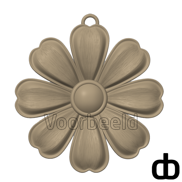 Decoratieve bloem 4 cm - 3dbende