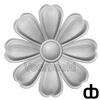 Decoratieve bloem 4 cm - 3dbende