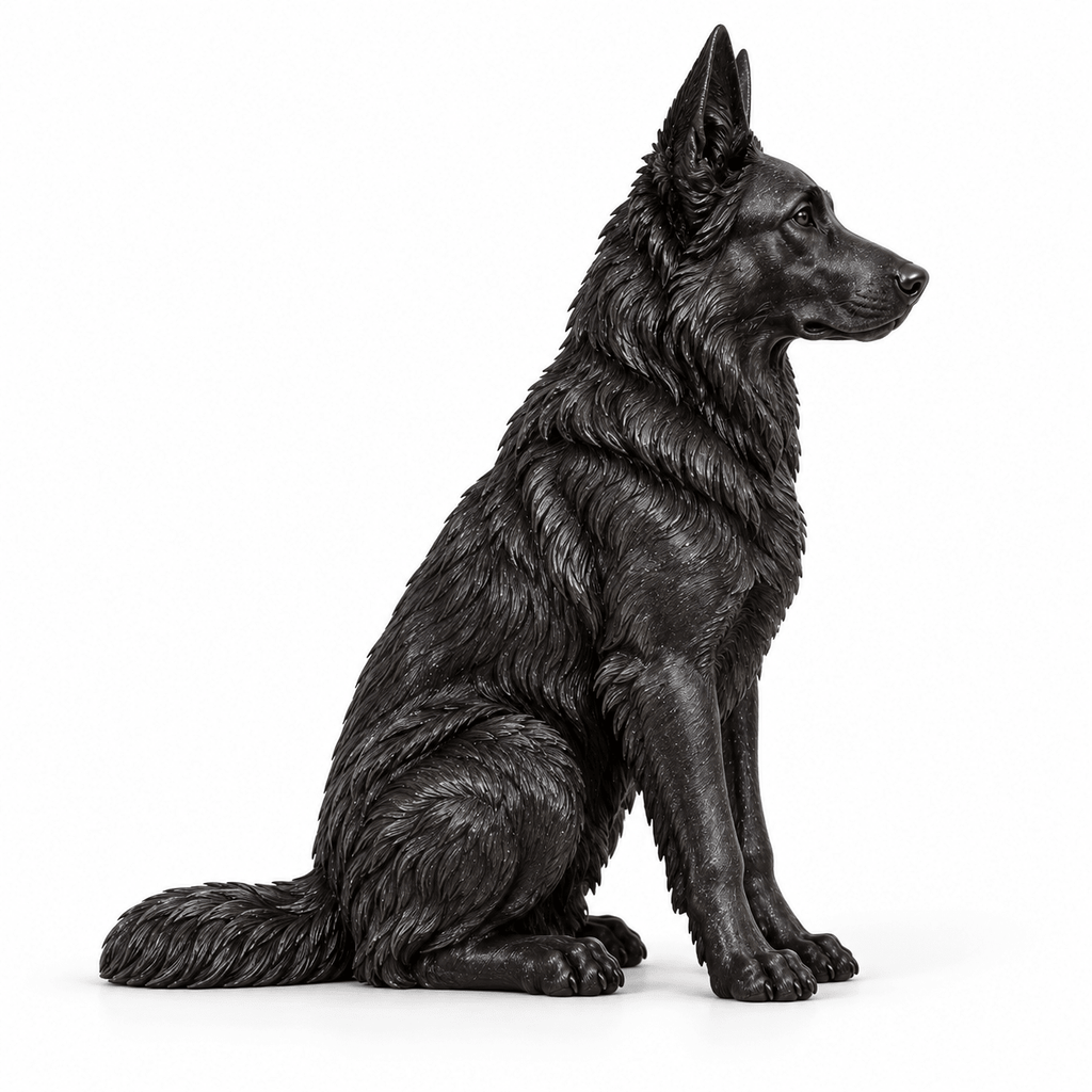 duitse herder in PLA Galaxy Black – wit-zij