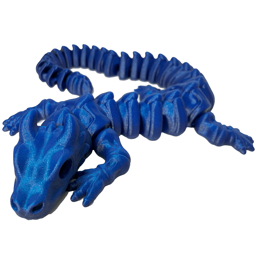 Flexibele Skelet Draak (exclusieve blauwe kleur) - 3dbende