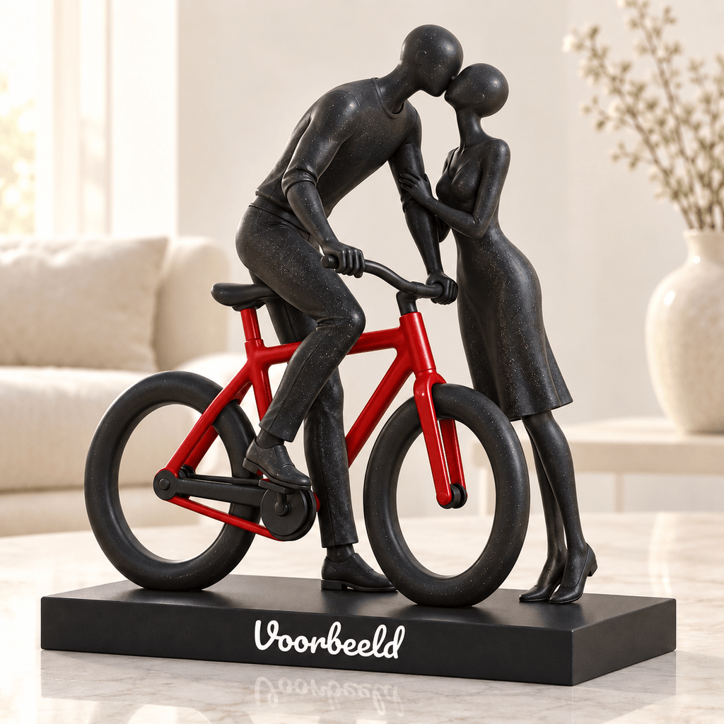 Flowman fietskus in Galaxy Black met rood fietsframe