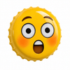 Gepersonaliseerde Emoji Kroonkurk Magneet - 3dbende