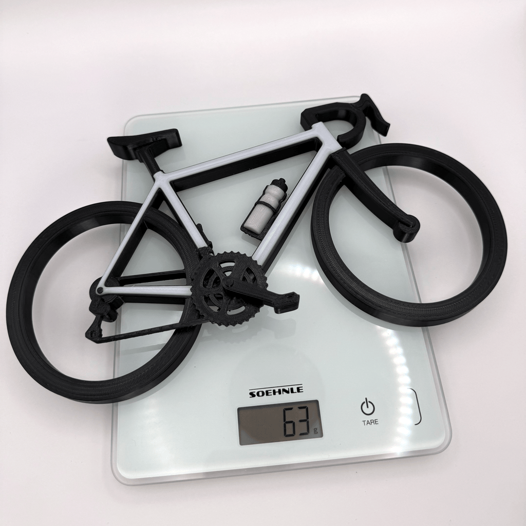 Gepersonaliseerde miniatuur racefiets / wielrennersfiets - 3dbende