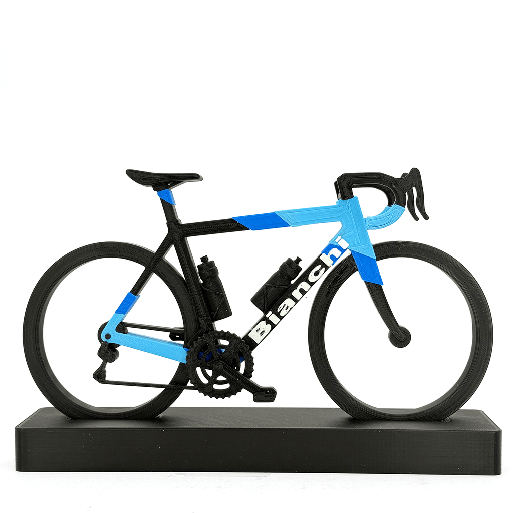 Gepersonaliseerde miniatuur racefiets / wielrennersfiets - 3dbende