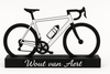 Gepersonaliseerde miniatuur racefiets / wielrennersfiets - 3dbende