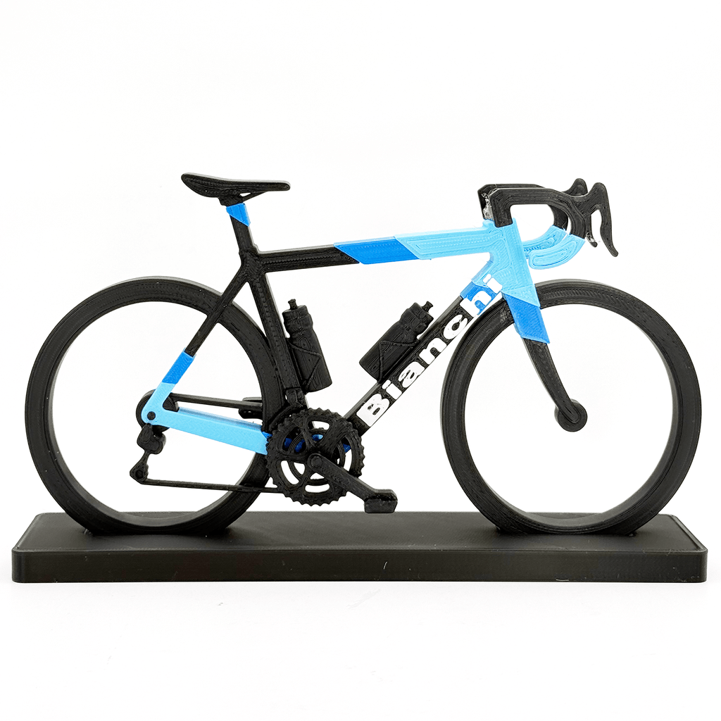Gepersonaliseerde miniatuur racefiets / wielrennersfiets - 3dbende