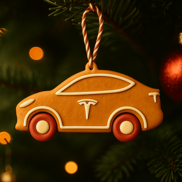 Gingerbread Tesla – Kersthanger & Auto Decoratie - 3dbende