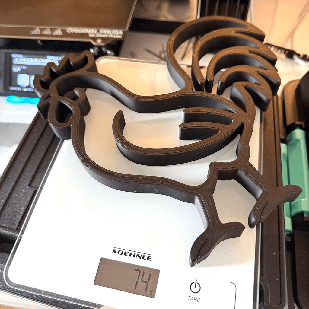Haan silhouet – minimalistische vensterbankdecoratie - 3dbende