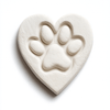 Hart met Pootafdruk – Gedenkdecoratie voor Dierenliefhebbers - 3dbende