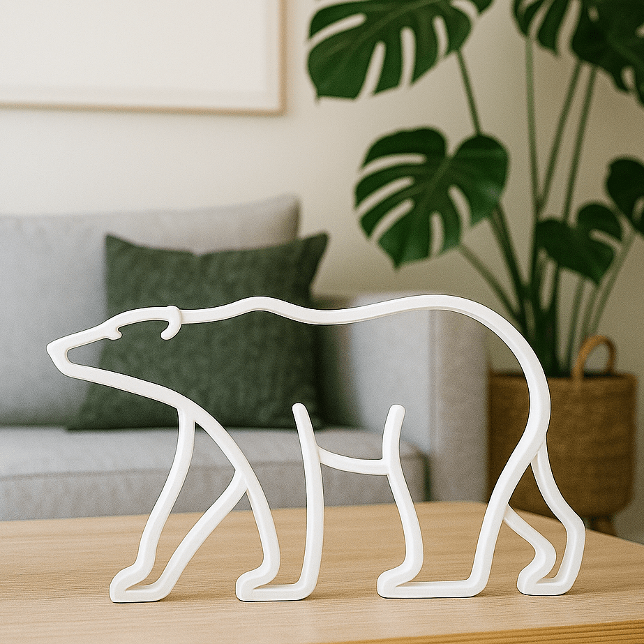 IJsbeer silhouet decoratie - 3dbende