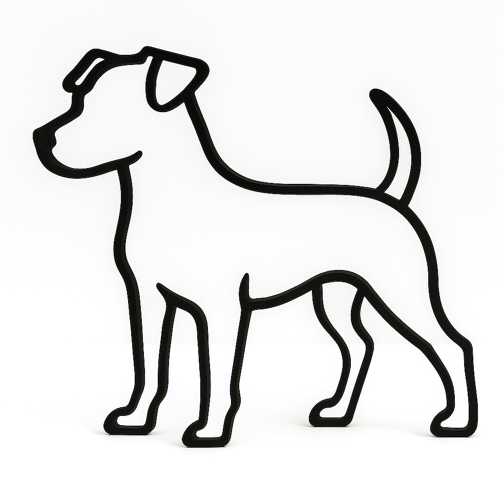 Jack Russell decoratie - 3dbende