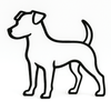 Jack Russell decoratie - 3dbende