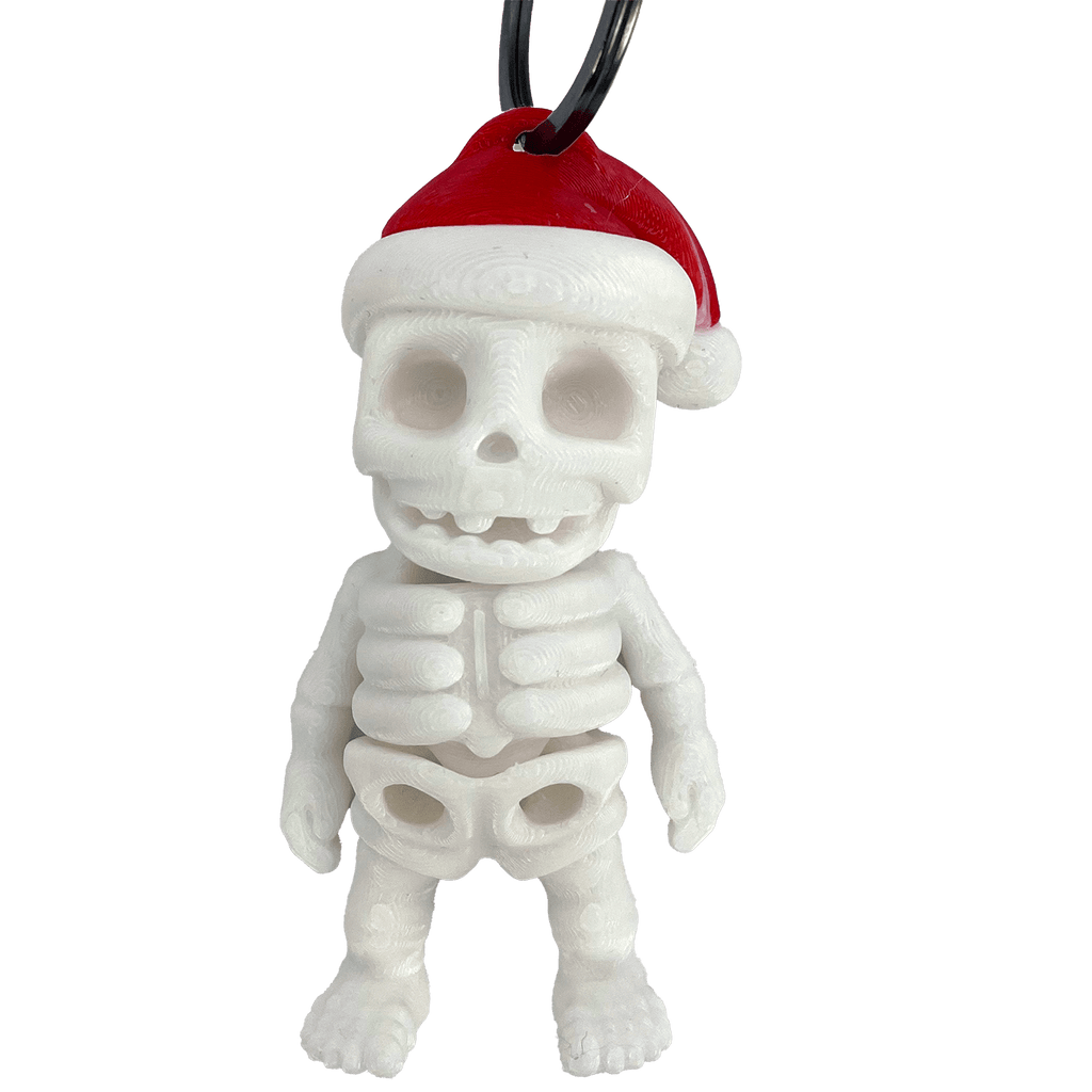 Kerst skeletten sleutelhanger - 3dbende