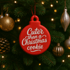 Kerstornament – Kerstbal Medium - met tekst naar keuze - 3dbende