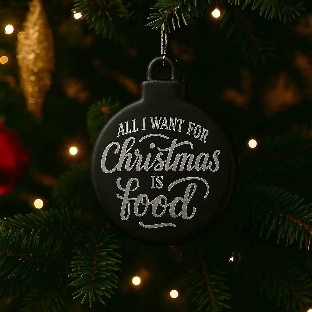 Kerstornament – Kerstbal Medium - met tekst naar keuze - 3dbende