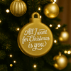 Kerstornament – Kerstbal Medium - met tekst naar keuze - 3dbende