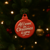 Kerstornament – Kerstbal Medium - met tekst naar keuze - 3dbende