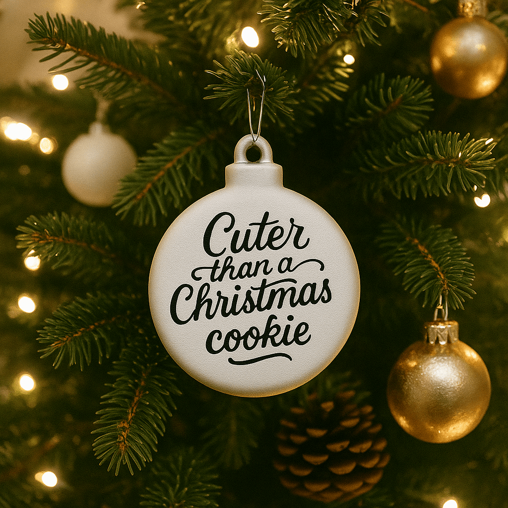 Kerstornament – Kerstbal Medium - met tekst naar keuze - 3dbende