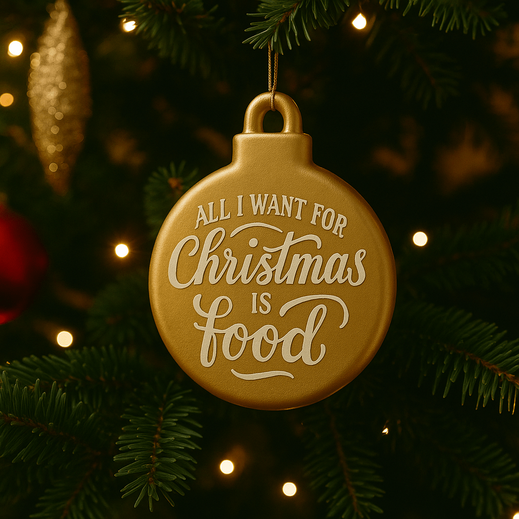 Kerstornament – Kerstbal Medium - met tekst naar keuze - 3dbende