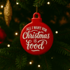 Kerstornament – Kerstbal Medium - met tekst naar keuze - 3dbende