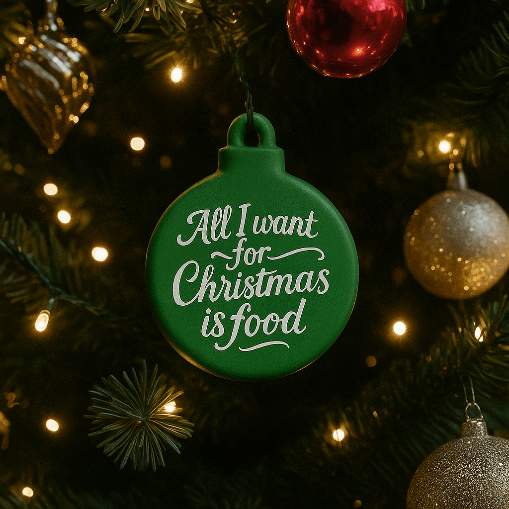 Kerstornament – Kerstbal Medium - met tekst naar keuze - 3dbende
