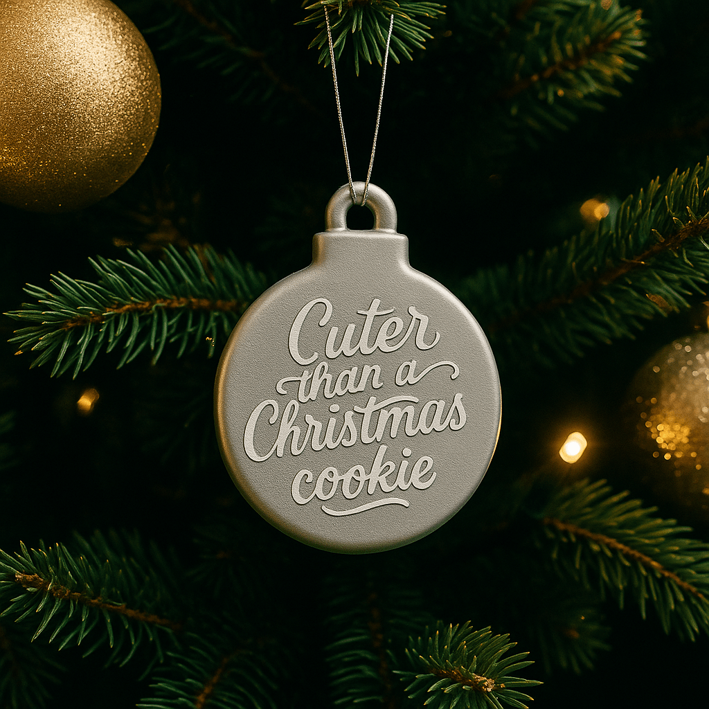 Kerstornament – Kerstbal Medium - met tekst naar keuze - 3dbende