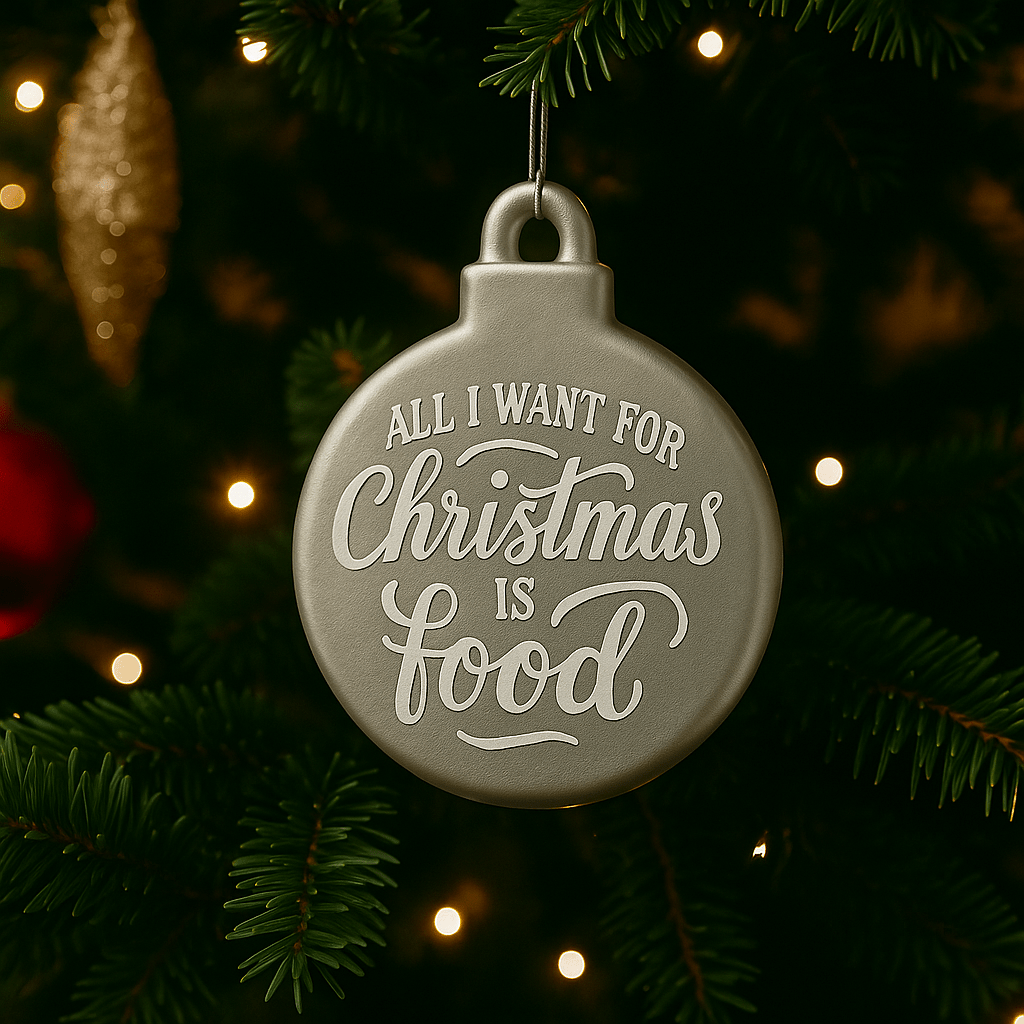Kerstornament – Kerstbal Medium - met tekst naar keuze - 3dbende
